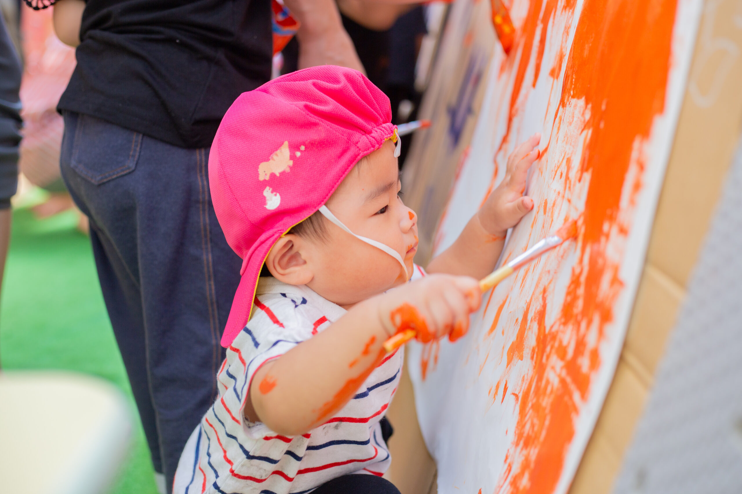 ボディペイント 保育園 京都市 絵の具