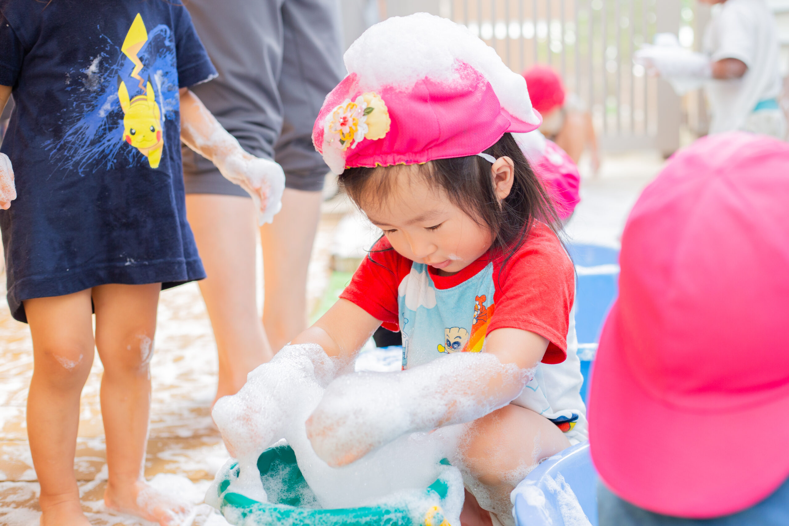 泡遊び 京都市保育園 活動の様子