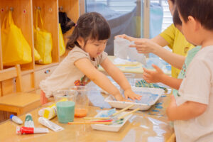 京都市保育園 右京区保育園 小規模保育園 感触遊び